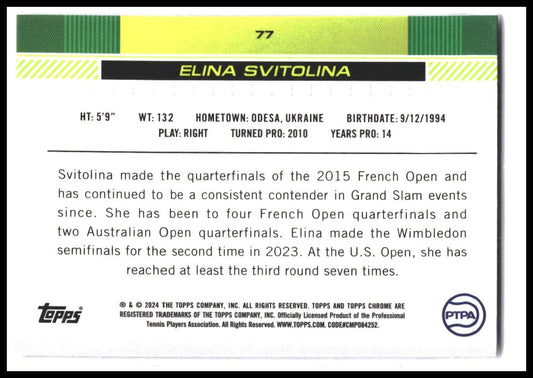 2024 Topps Chrome #77 Elina Svitolina