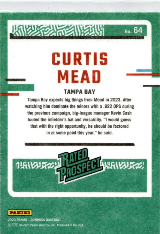 2023 Donruss Independence Day #64 Curtis Mead Tampa Bay Rays