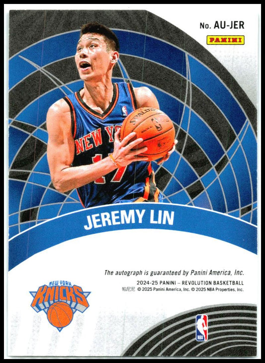 2024-25 Panini Revolution Autographs #AU-JER Jeremy Lin Auto New York Knicks