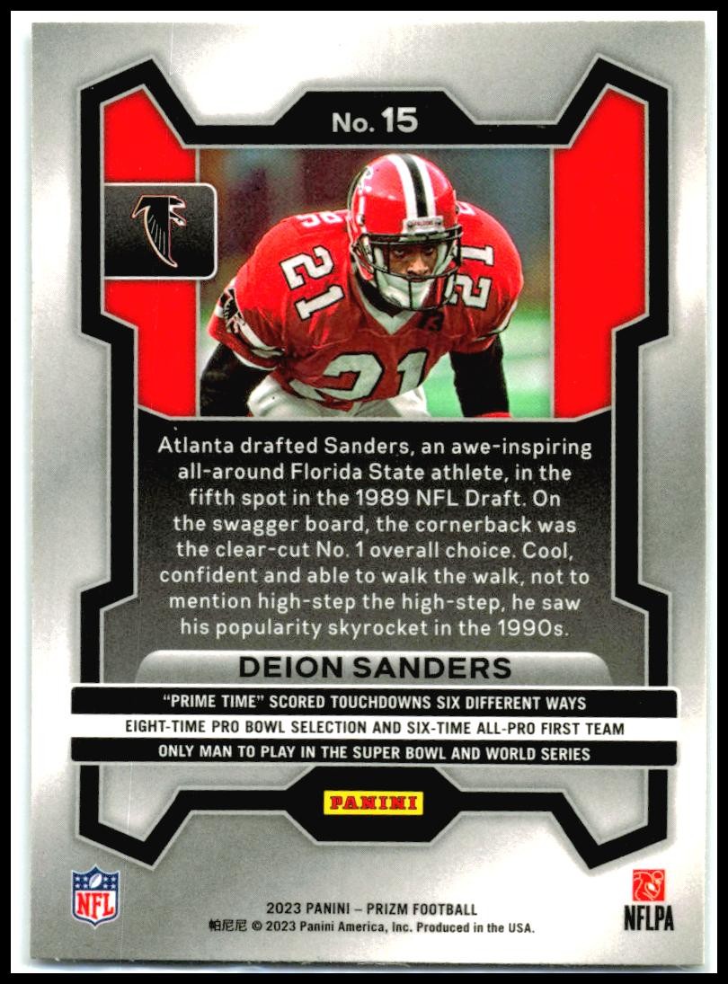 2023 Panini Prizm #15 Deion Sanders Atlanta Falcons