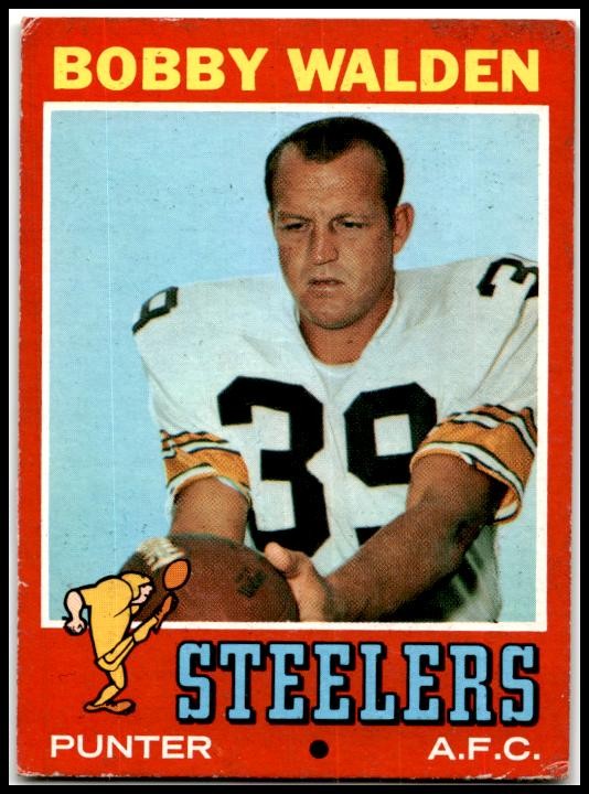 1971 Topps #102 Bobby Walden Pittsburgh Steelers