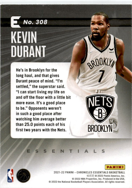 2021-22 Panini Chronicles #308 Kevin Durant Brooklyn Nets