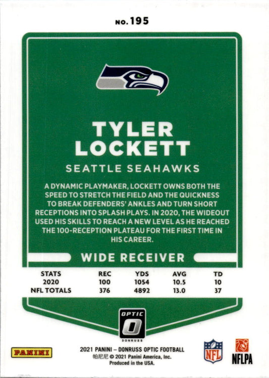 2021 Donruss Optic #195 Tyler Lockett Seattle Seahawks
