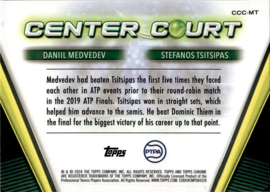 2024 Topps Chrome Tennis Center Court #CCC-MT Medvedev / Tsitsipas