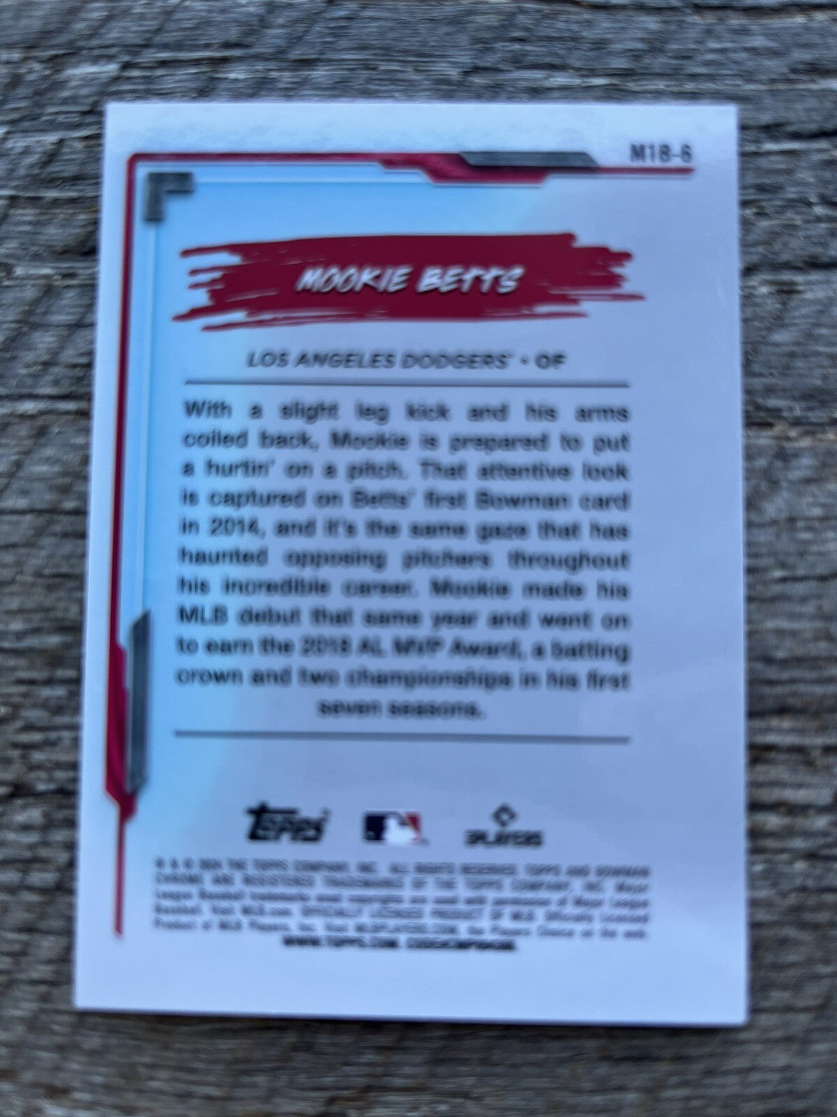 2024 Bowman Chrome Yellow Mega MTB-6 Mookie Bets My 1st Bowman /75 Dodgers