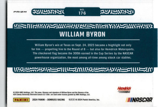 2024 Donruss Optic Racing A Special Win In Texas blue velocity 176 William Byron