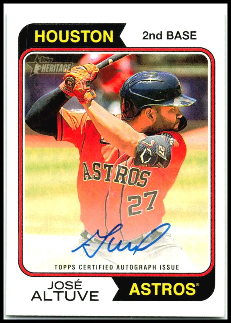 2023 Topps Heritage Real One Autographs #ROA-JA Jose Altuve Auto Houston Astros