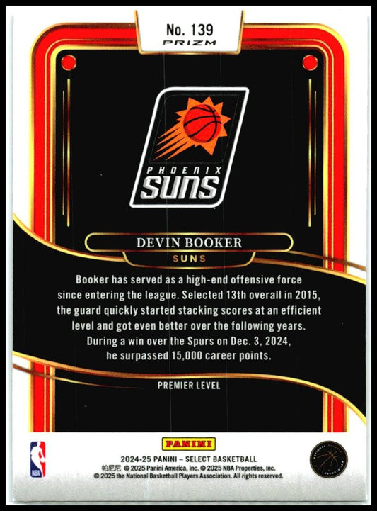 2024-25 Panini Select Blue #139 Devin Booker Phoenix Suns