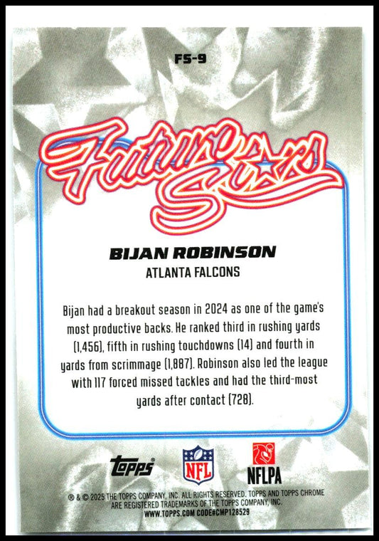 2025 Topps Chrome future stars #FS-9 Bijan Robinson