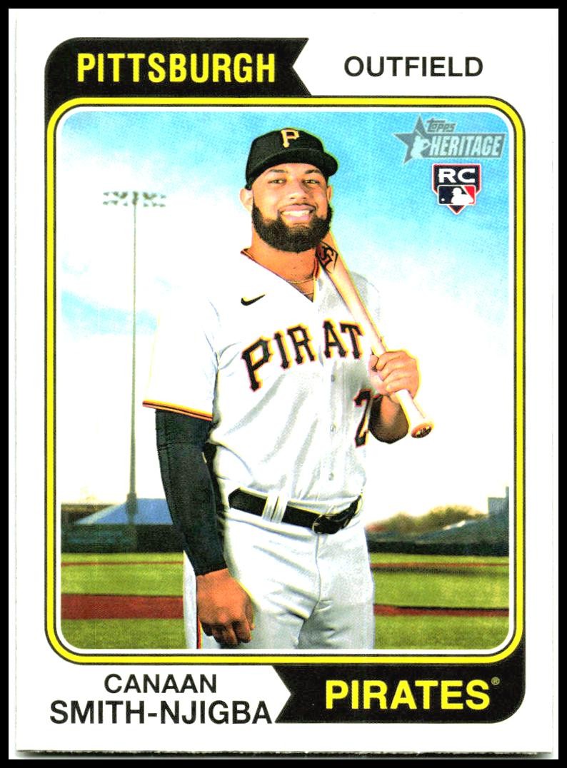 2023 Topps Heritage #312 Canaan Smith-Njigba Rookie Pittsburgh Pirates