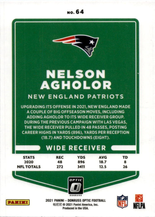 2021 Donruss Optic #64 Nelson Agholor New England Patriots