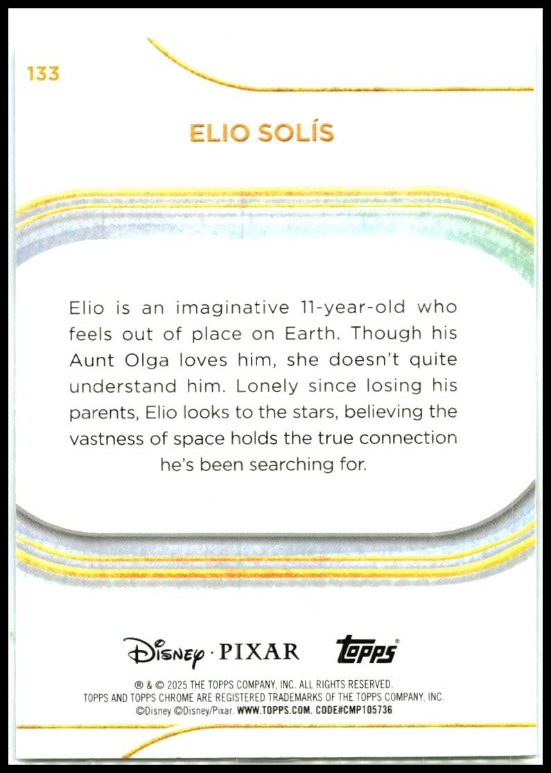 2025 Topps Chrome Disney #133 Elio Solís