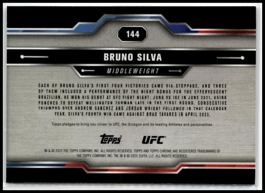 2025 Topps Chrome UFC #144 Bruno Silva