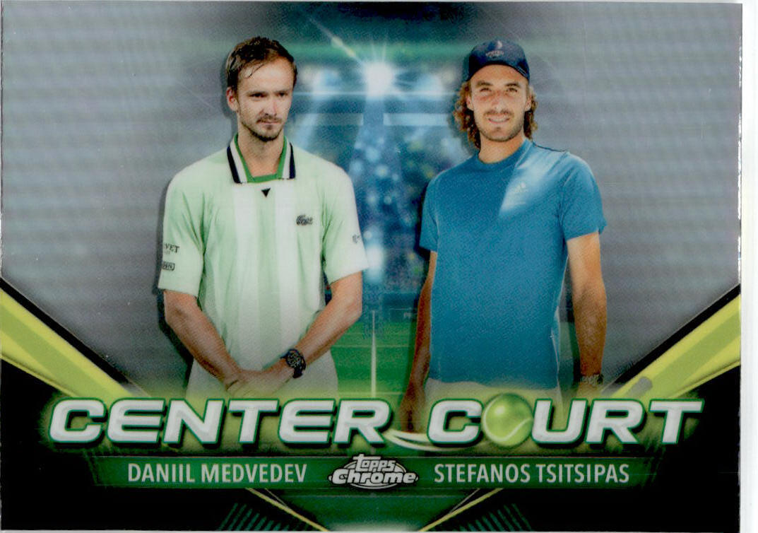 2024 Topps Chrome Tennis Center Court #CCC-MT Medvedev / Tsitsipas