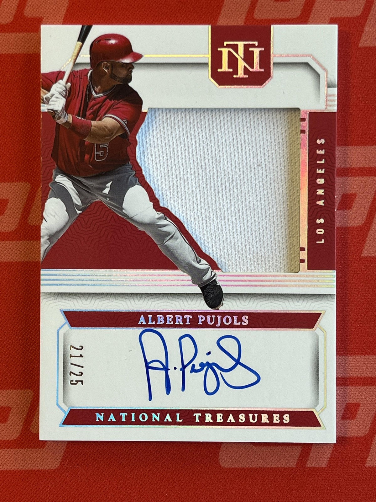 2024 National Treasures Silhouette Sign #SS-APS Albert Pujols Auto Patch /25