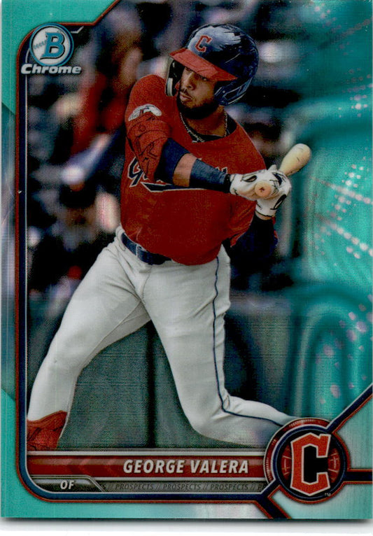 2022 Bowman Draft Chrome Aqua Lava #BDC-53 George Valera /199 Guardians