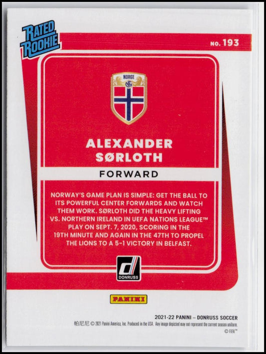 2021-22 Donruss #193 Alexander Sorloth