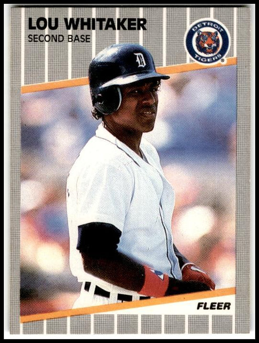 1989 Fleer #151 Lou Whitaker Detroit Tigers