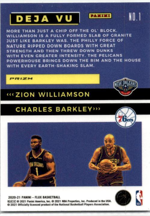 2020-21 Panini Flux Deja Vu Silver #1 Williamson / Barkley