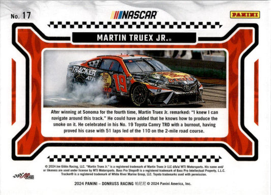 2024 Donruss Racing Burning Rubber #17 Martin Truex Jr.