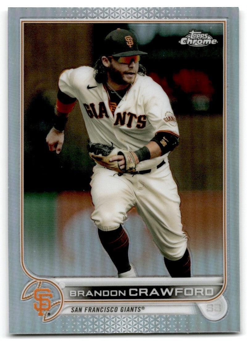 2022 Topps Chrome Brandon Crawford San Francisco Giants #115