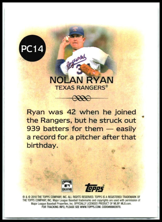 2010 Topps Legends Platinum Chrome #PC14 Nolan Ryan Texas Rangers