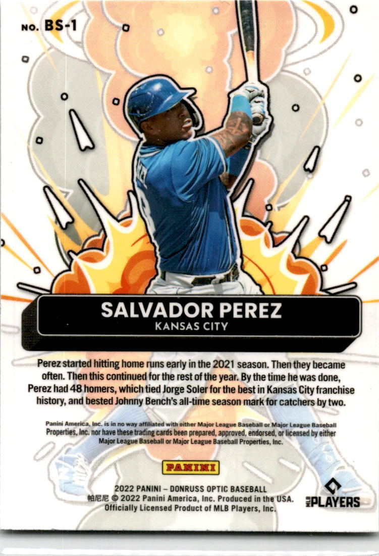 2022 Donruss Optic Bomb Squad #BS-1 Salvador Perez Kansas City Royals