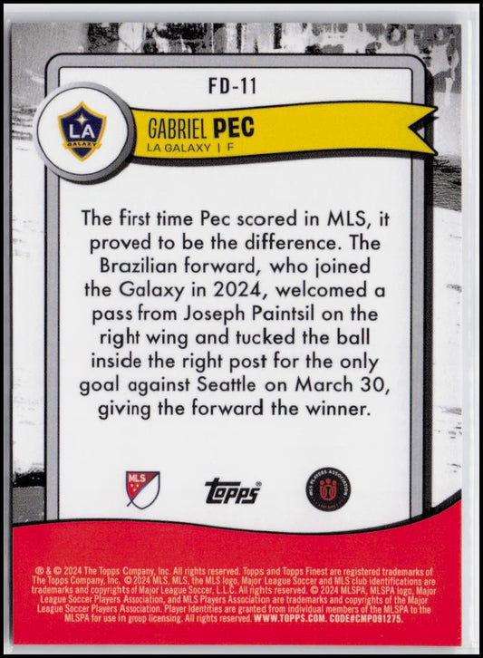 2024 Finest MLS #FD-11 Gabriel Pec Finest Debuts