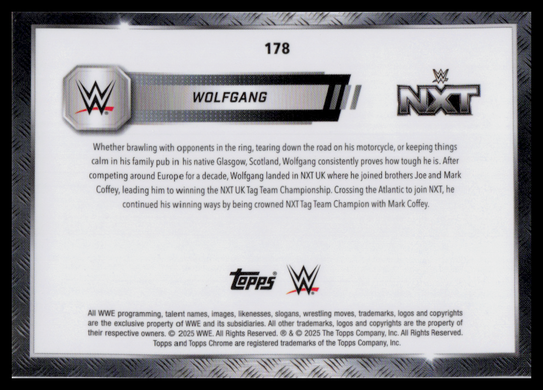 2024 Topps Chrome WWE #178 Wolfgang