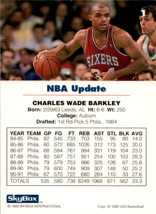 1992 SkyBox USA #1 Charles Barkley USA