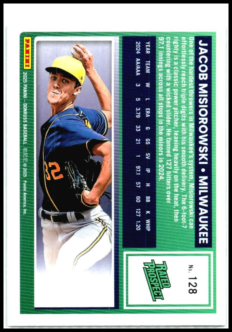 2025 Donruss #128 Jacob Misiorowski Liberty