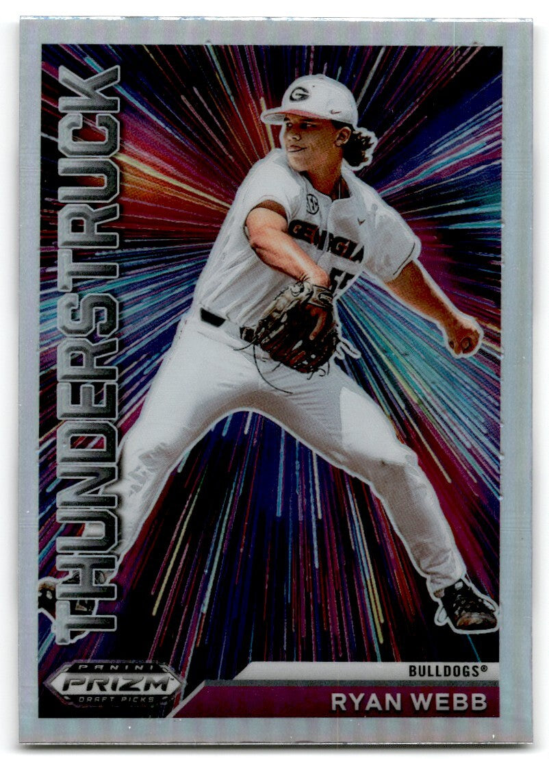 2021 Panini Prizm Draft Picks Thunderstruck Silver Prizm Ryan Webb Rookie