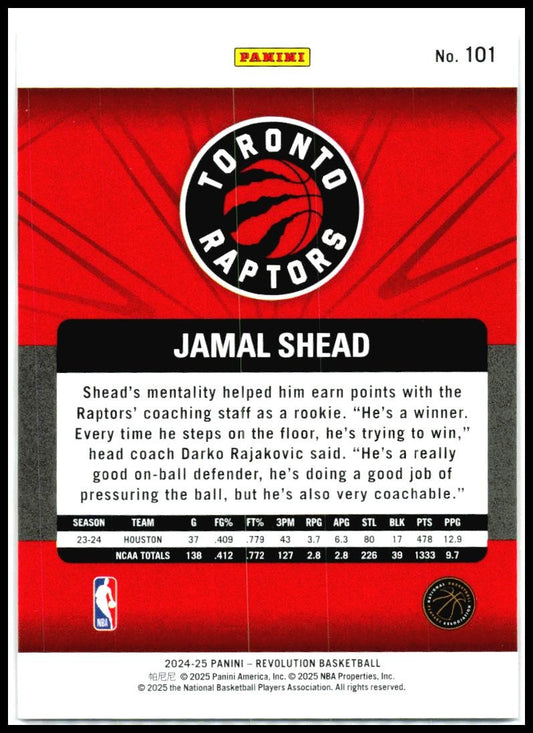 2024-25 Panini Select Blue (Retail) #96 Ja'Kobe Walter Rookie Toronto Raptors