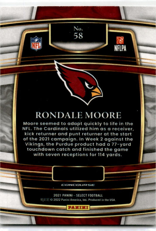 2021 Panini Select #58 Rondale Moore Arizona Cardinals