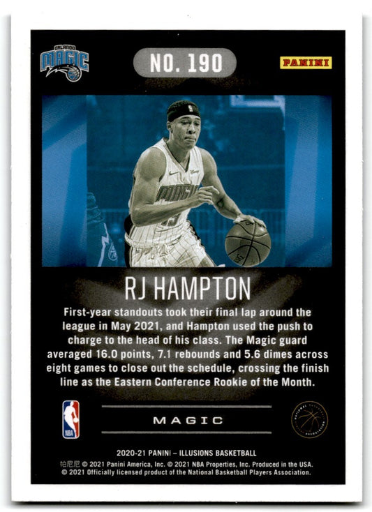 2020-21 Panini Illusions RJ Hampton Rookie Orlando Magic #190