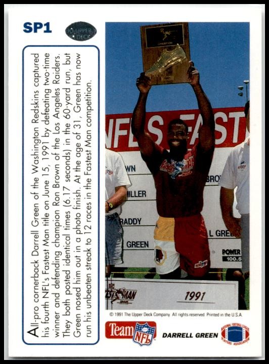1991 Upper Deck #SP1 Darrell Green Washington Redskins