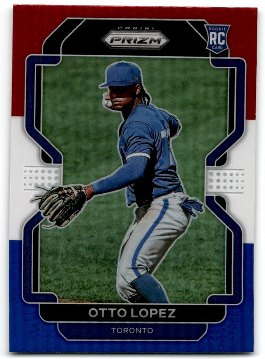 2022 Panini Prizm Red/White/Blue Otto Lopez Rookie Toronto Blue Jays #36