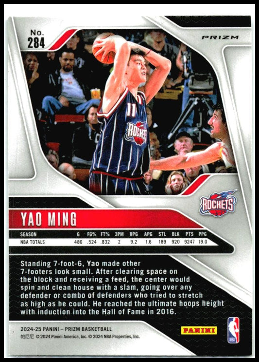 2024-25 Panini Prizm Prizms Ice #284 Yao Ming Houston Rockets