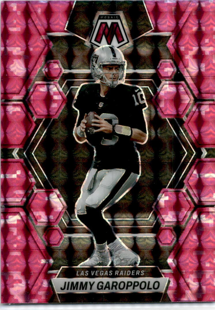 2023 Panini Mosaic Camo Pink Mosaic #118 Jimmy Garoppolo Las Vegas Raiders