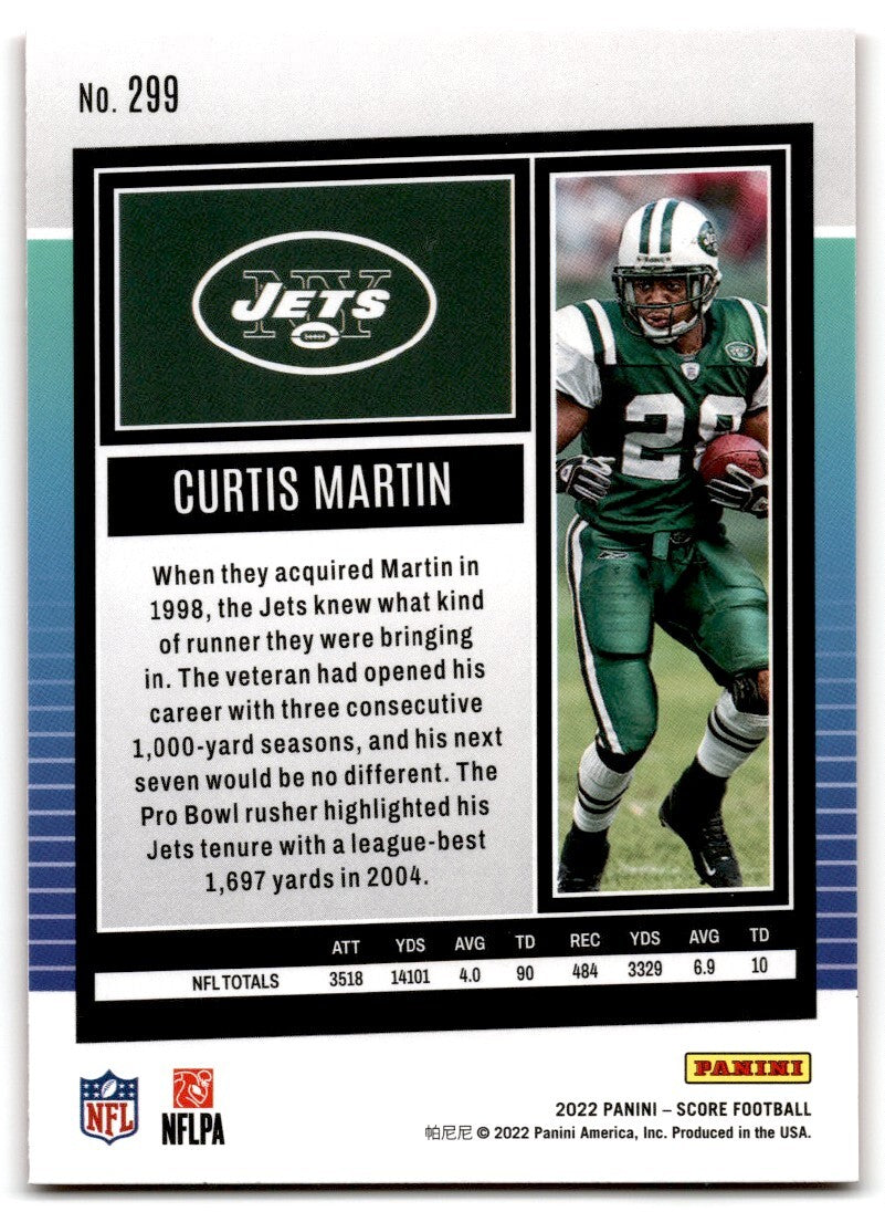 2022 Score Curtis Martin New York Jets #299