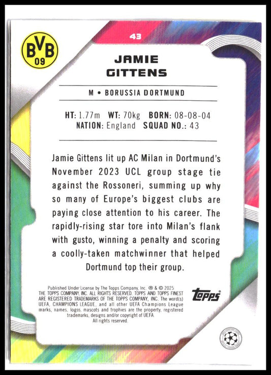 Jamie Gittens #43 2024-25 Finest UEFA Club Competitions