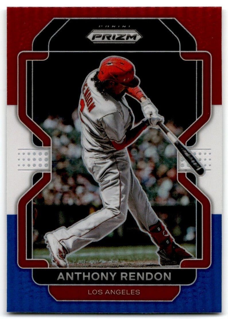 2022 Panini Prizm Red/White/Blue Anthony Rendon Los Angeles Angels #105