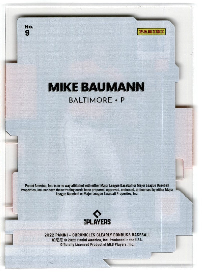 2022 Chronicles Cleary Donruss Mike Baumann Rookie Baltimore Orioles #9
