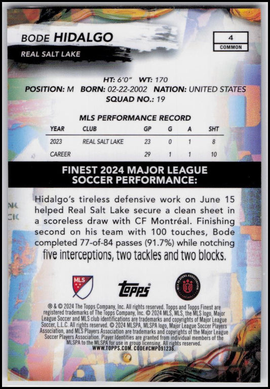 2024 Finest MLS #4 Bode Hidalgo