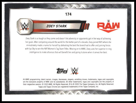 Zoey Stark #174 2025 Topps Chrome WWE