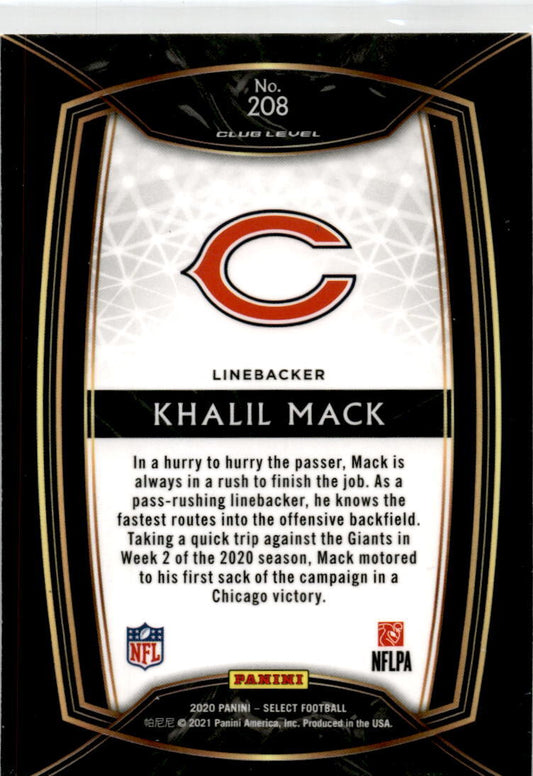 2020 Panini Select #208 Khalil Mack Chicago Bears