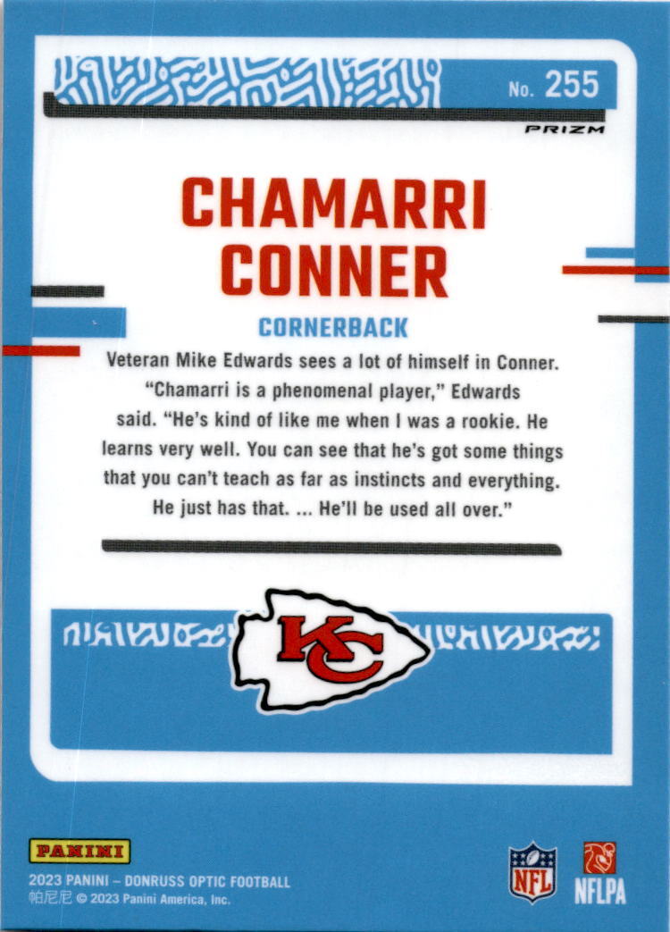 2023 Donruss Optic Pink #255 Chamarri Conner Kansas City Chiefs