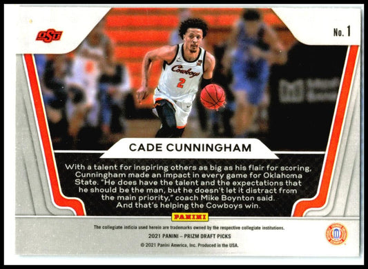 2021 Panini Prizm Draft Picks Widescreen #1 Cade Cunningham Detroit