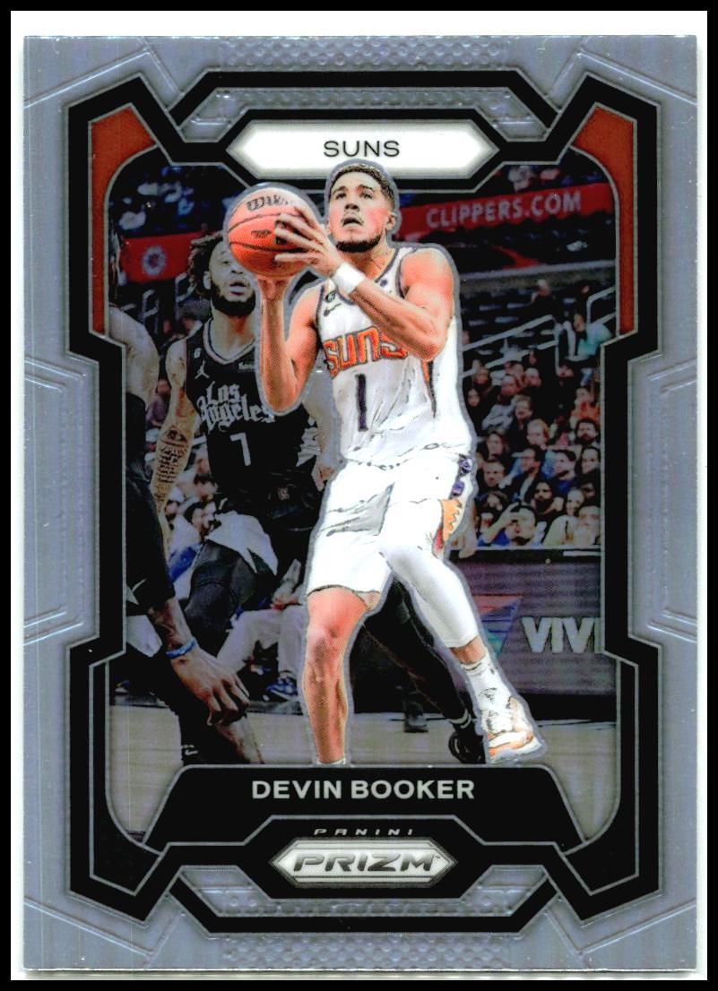 2023-24 Panini Prizm Prizms Silver #58 Devin Booker Phoenix Suns