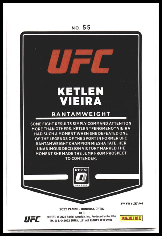 Ketlen Vieira #55 2022 Donruss Optic UFC Case Hit